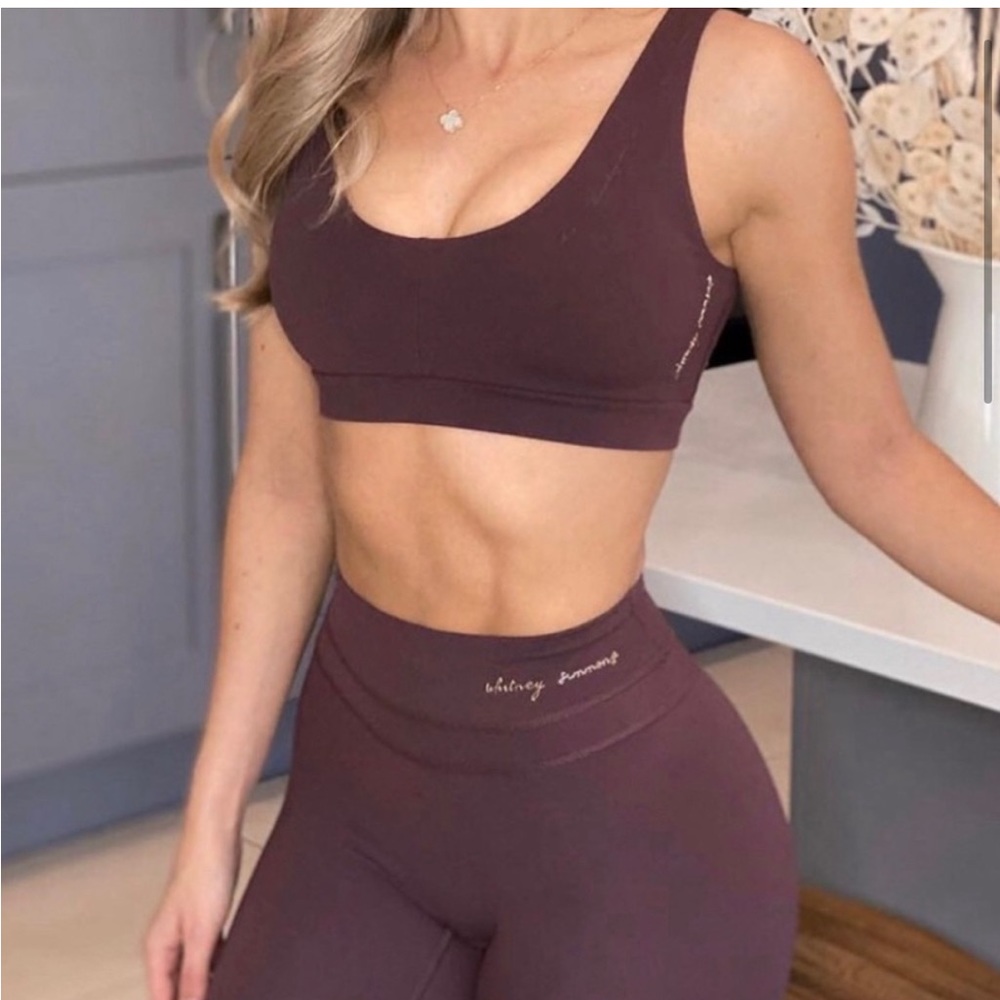 Gymshark x Whitney Simmons —  Whitney High Rise Leggings - Cherry Chocolate